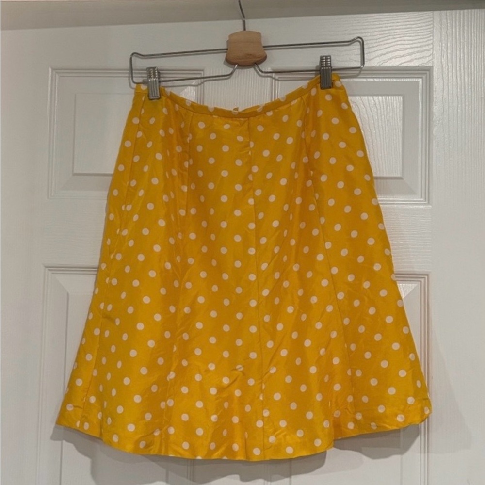 Sara Campbell Yellow Polka Dot Skater Skirt